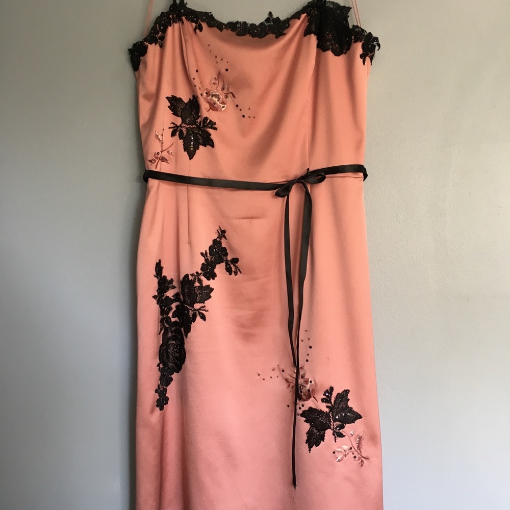 Papell Boutique dusty pink evening dress